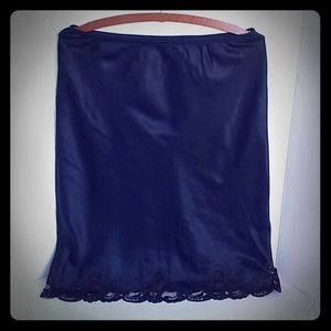 Vintage Christian Dior half Slip Black Satin S